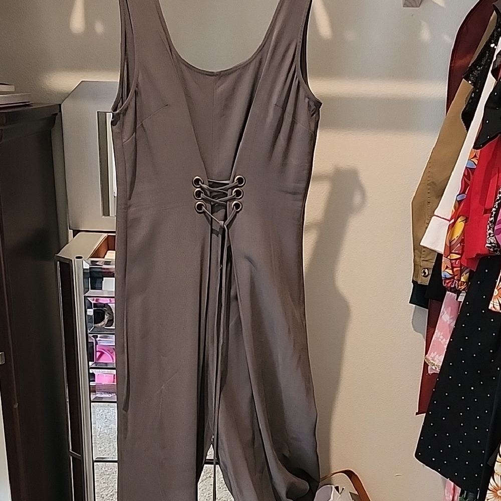 BCBGeneration Brown Sleeveless Sheath Jumpsuit for Night Out
